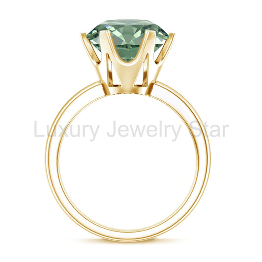 IGI Certified Solitaire Lab Grown Green Diamond Big Engagement Ring 4 Carat - image 2