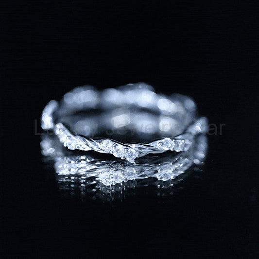 Lab Grown Twisted Diamond Stackable Ring - image 2
