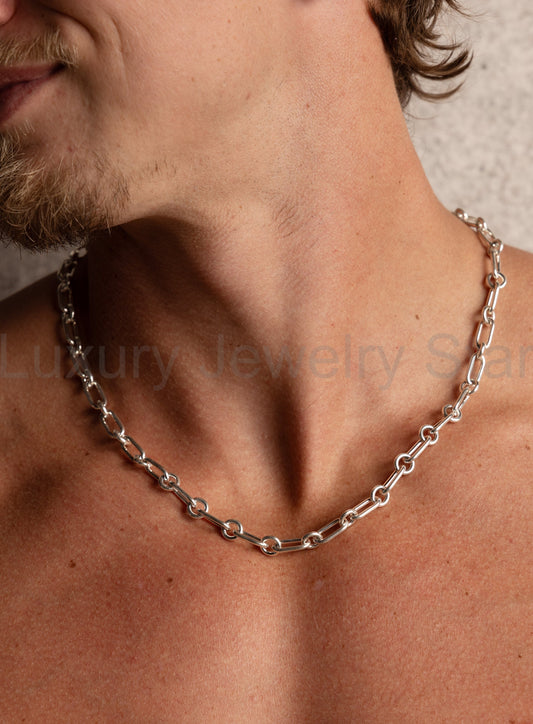 925 Sterling Silver Chunky 1 to 1 Cable Chain Necklace - image 2