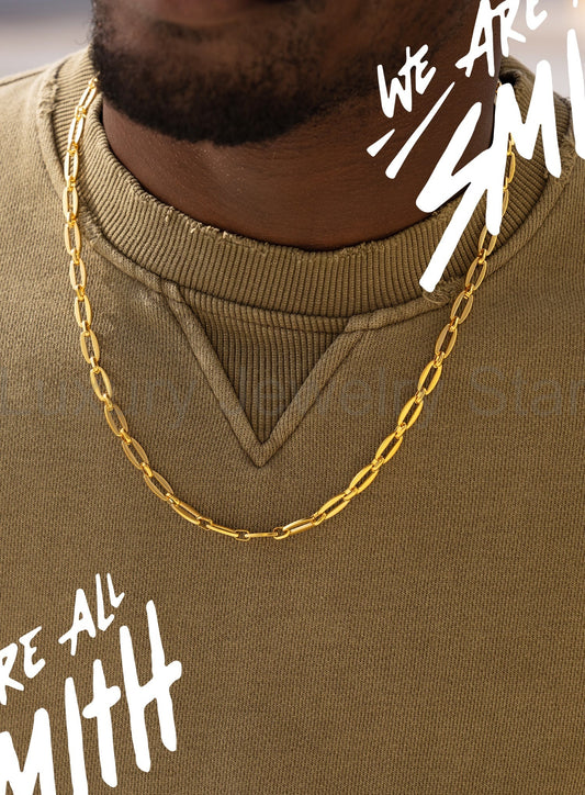 Stainless Steel Gold Plated Necklace 7mm Thick Cable Chain - image 2