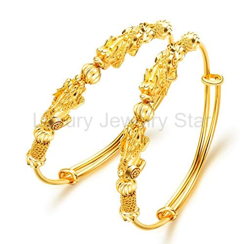 Double Pixiu Gold Wealth Bangle