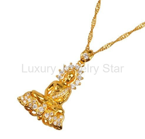 Garden Buddha Pendant Necklace - image 2
