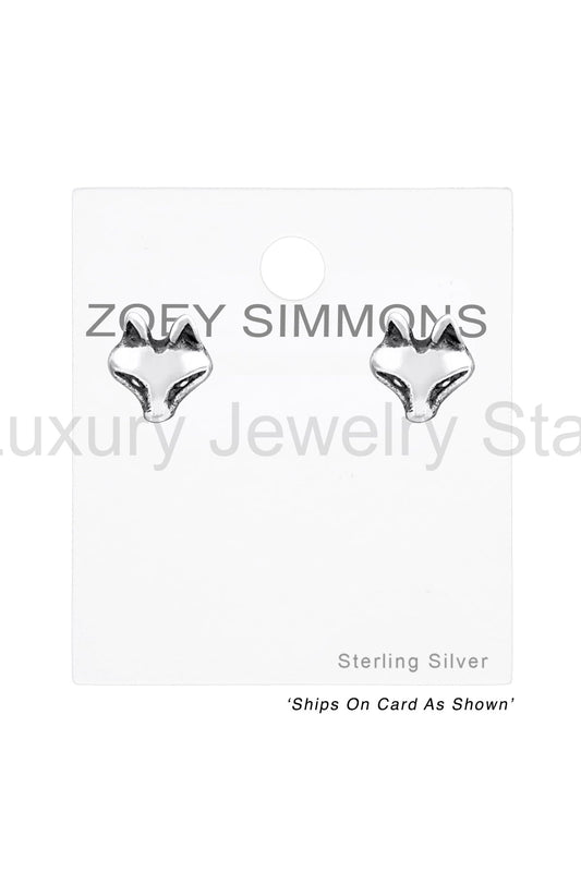 Sterling Silver Fox Ear Studs - SS - image 2