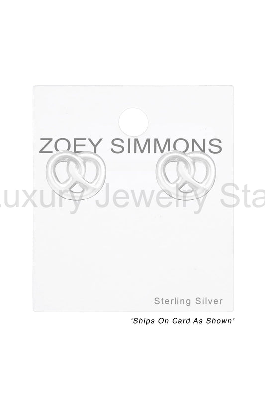 Sterling Silver Pretzel Ear Studs - SS - image 2