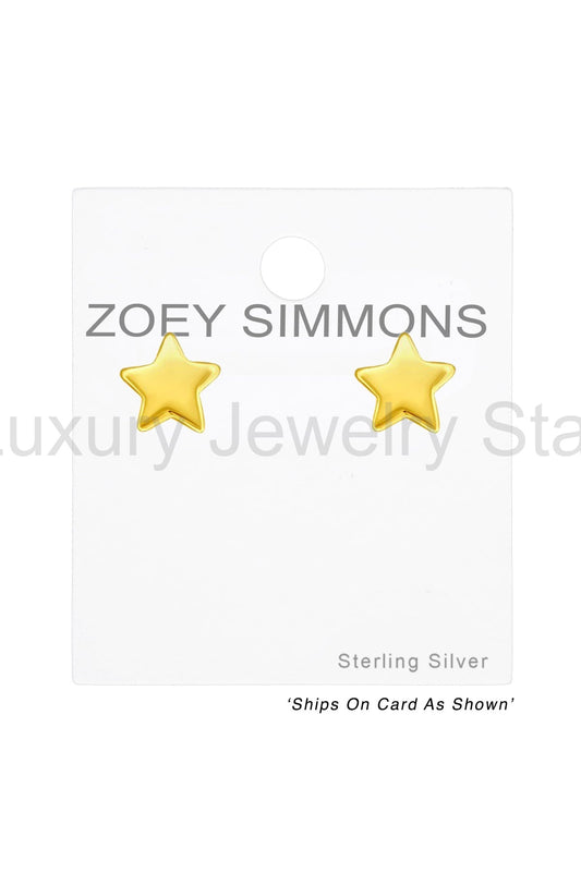 Sterling Silver Star Ear Studs - VM - image 2