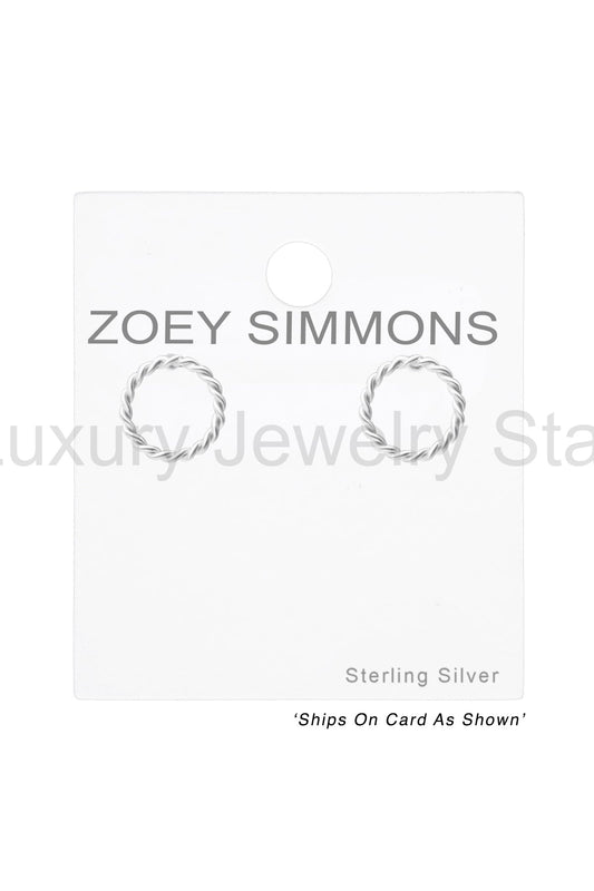 Sterling Silver Twisted Ear Studs - SS - image 2