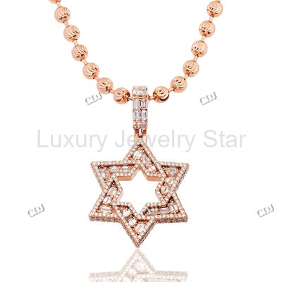 Rose Gold Plating New Arrival Moissanite Silver Pendant - image 2