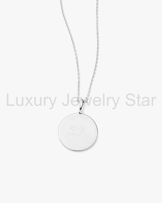 Engravable Round Necklace | Sterling Silver - image 2