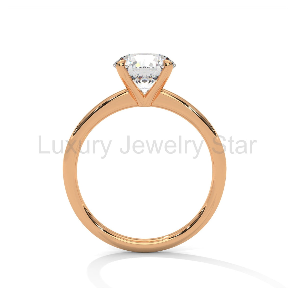 2 Carat Solitaire Engagement Ring Round Lab Grown Diamond Ring Minimalist IGI Certified 4 - image 10