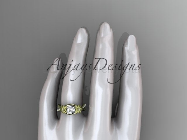 Unique Flower Engagement Ring 1 CT Lab Diamond Ring Organic Floral Design Ring IGI - image 15