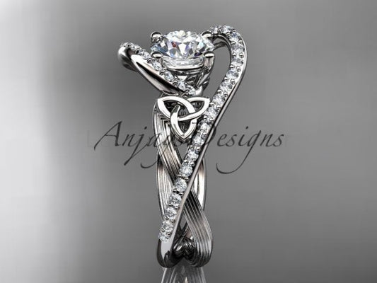 Celtic Engagement Ring Unique 1 Carat Lab Grown Diamond Irish Ring
