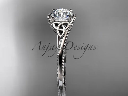 Celtic Dimond Ring Engagement Ring Irish Knot 1 Carat Lab Grown Diamond IGI Certified