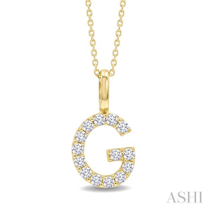 Classic 'G' Initial Diamond Pendant