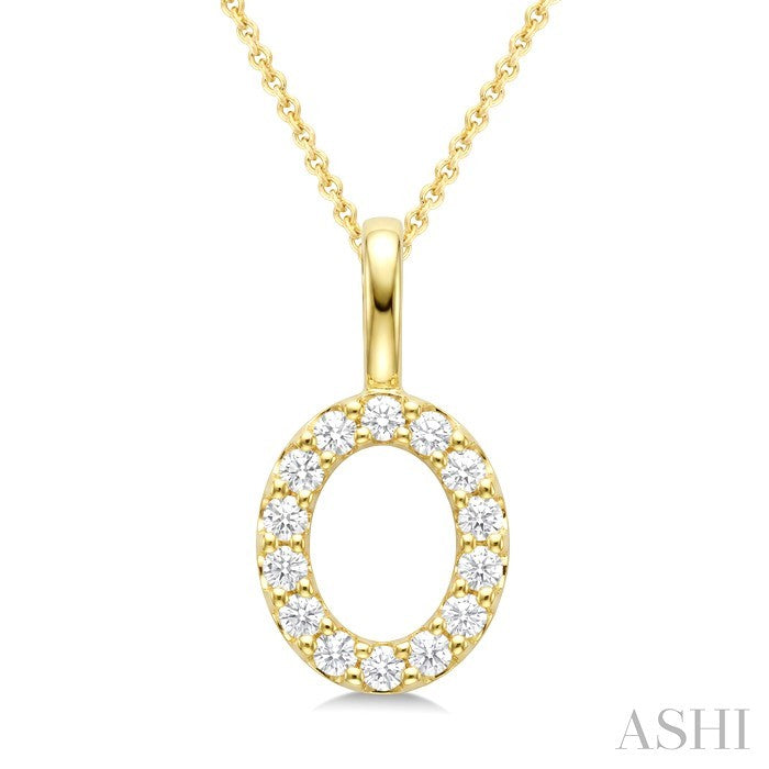 Classic 'O' Initial Diamond Pendant