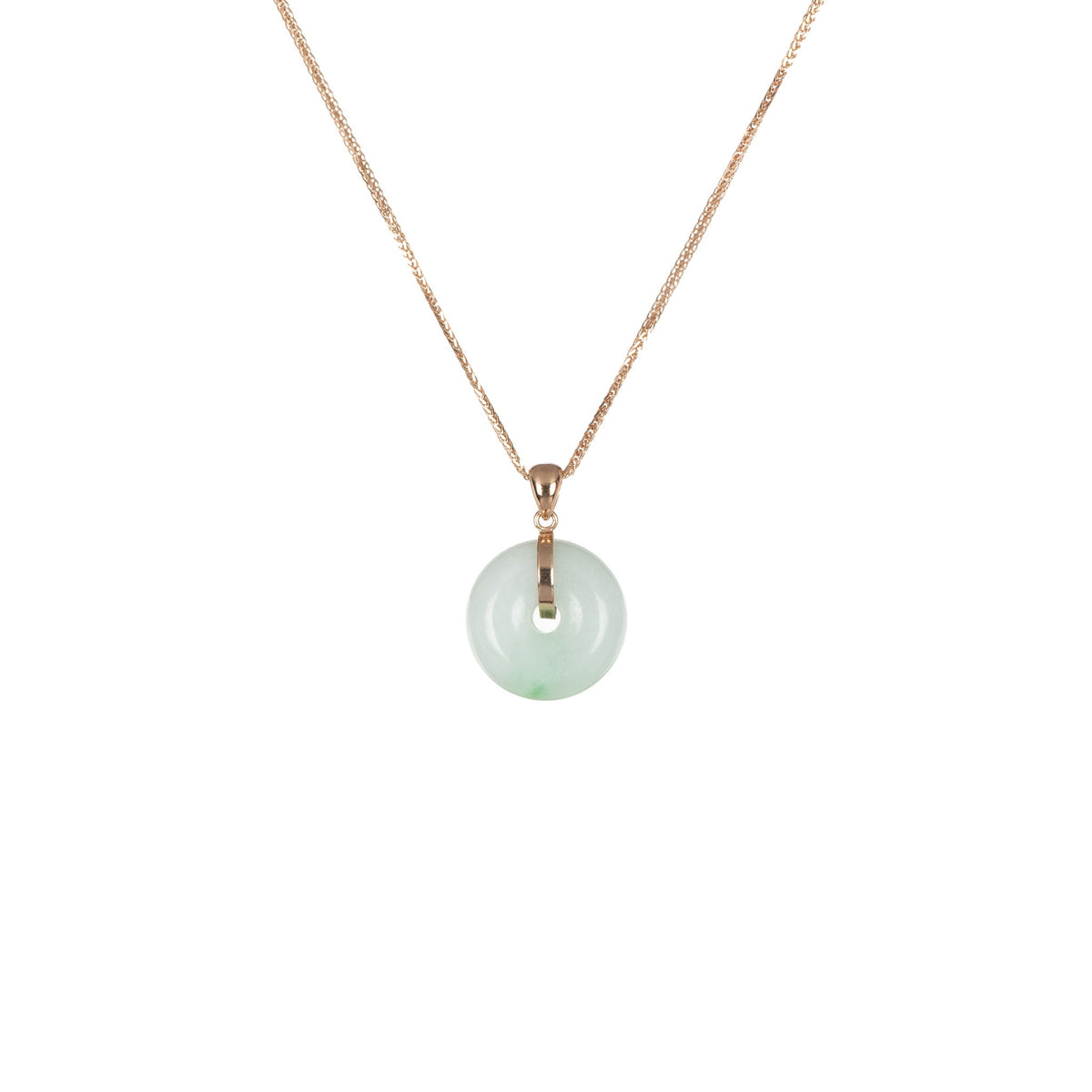 Natural Pale Green Jadeite Jade Pendant - Kandy Donut