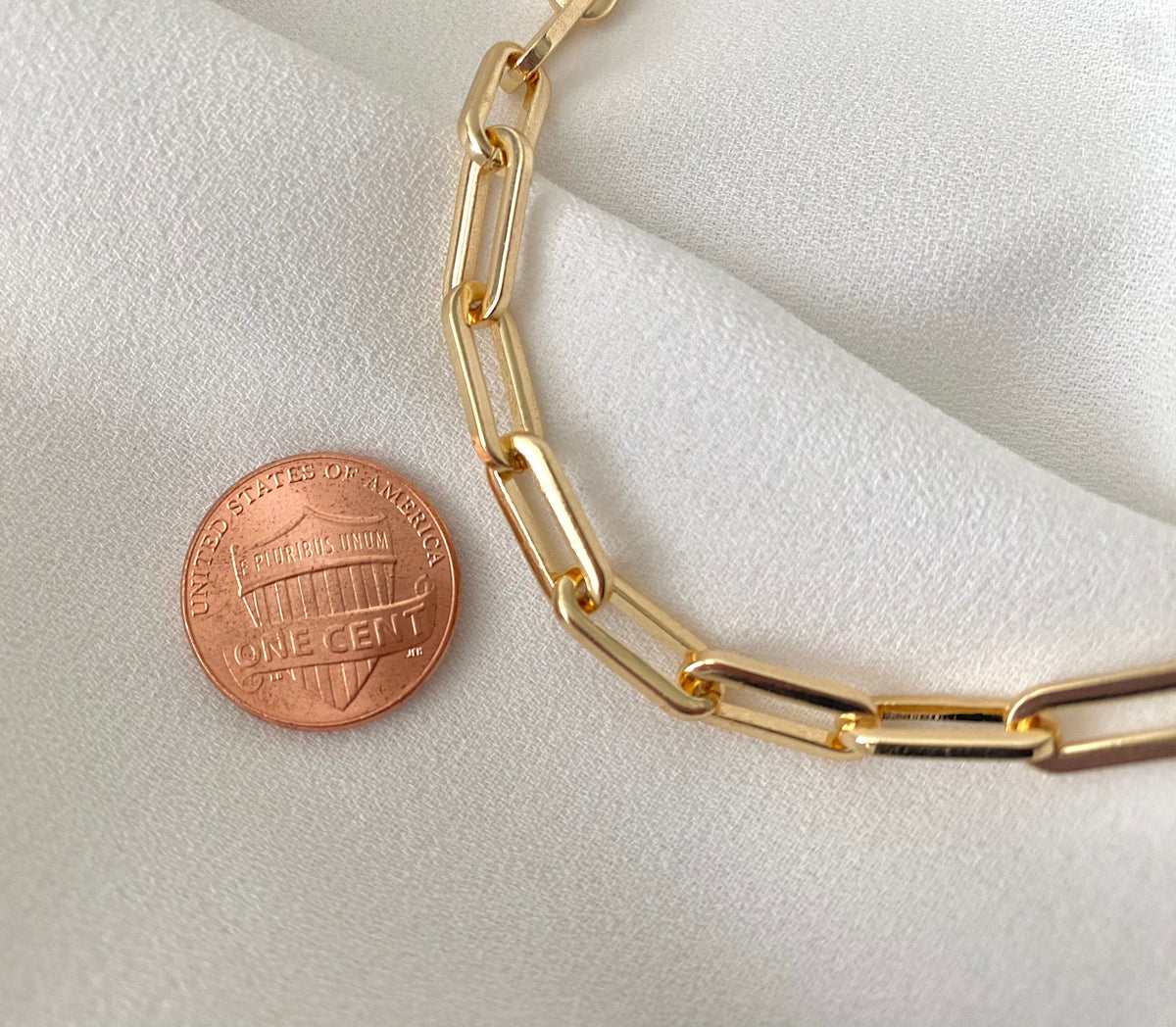 Gold Filled Paperclip Bracelet Pearl and Crystal Link Bracelet Gold Fill Bar Chain Dainty Stacking Bracelets Minimalist Jewelry Gift Idea June Birthstone