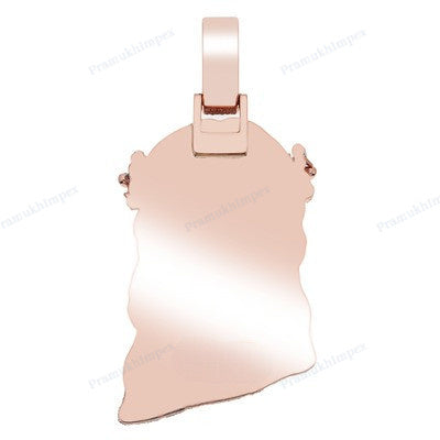 925 Sterling Silver Gold Plated Jesus Face Pendant