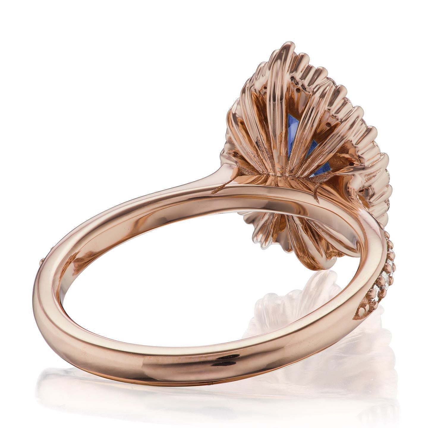 ・CELESTE・Pear Blue Sapphire Center, Diamond Halo (2.23ctw+)