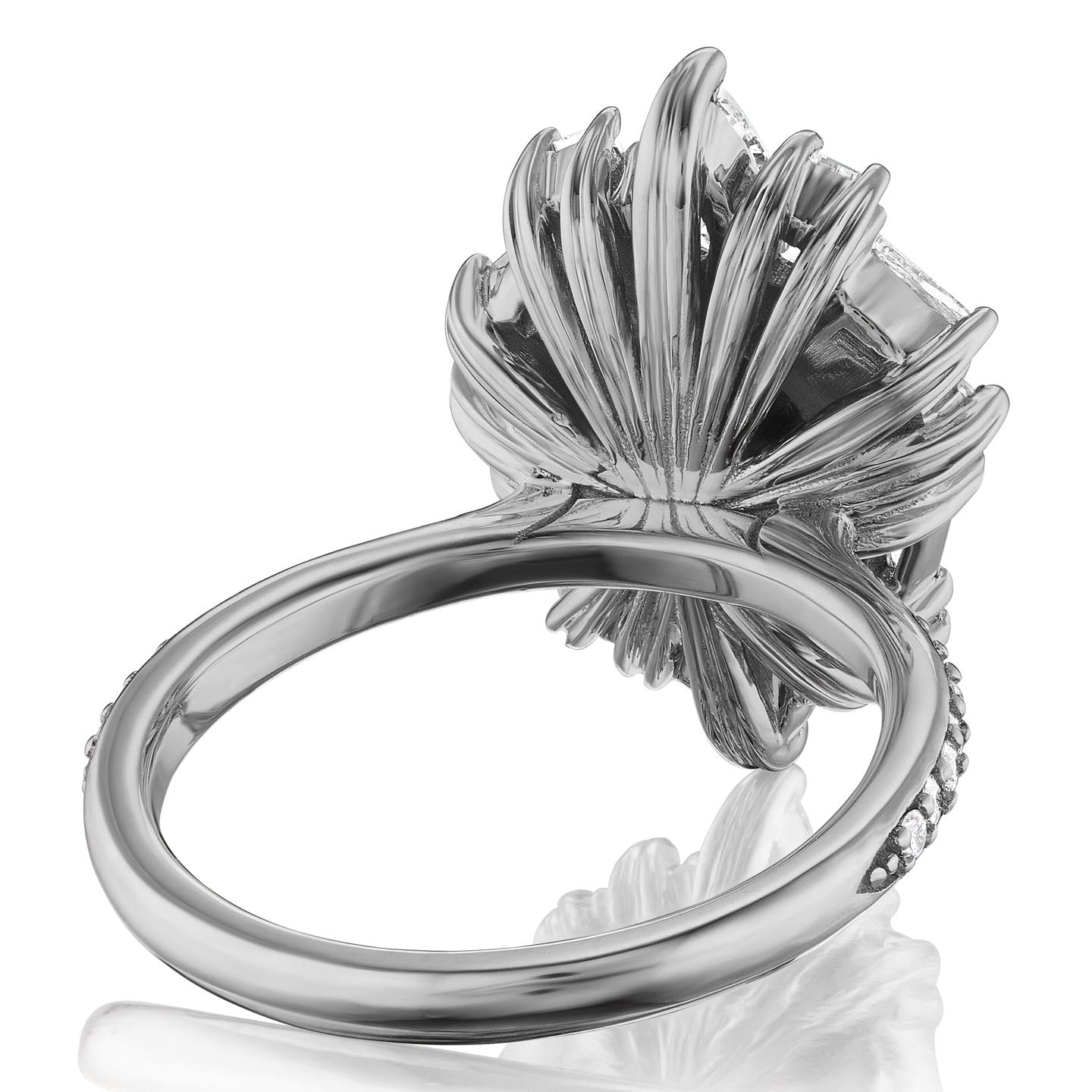 ・NYX・Oval Moissanite Center, Diamond Accents (2.80ctw+)