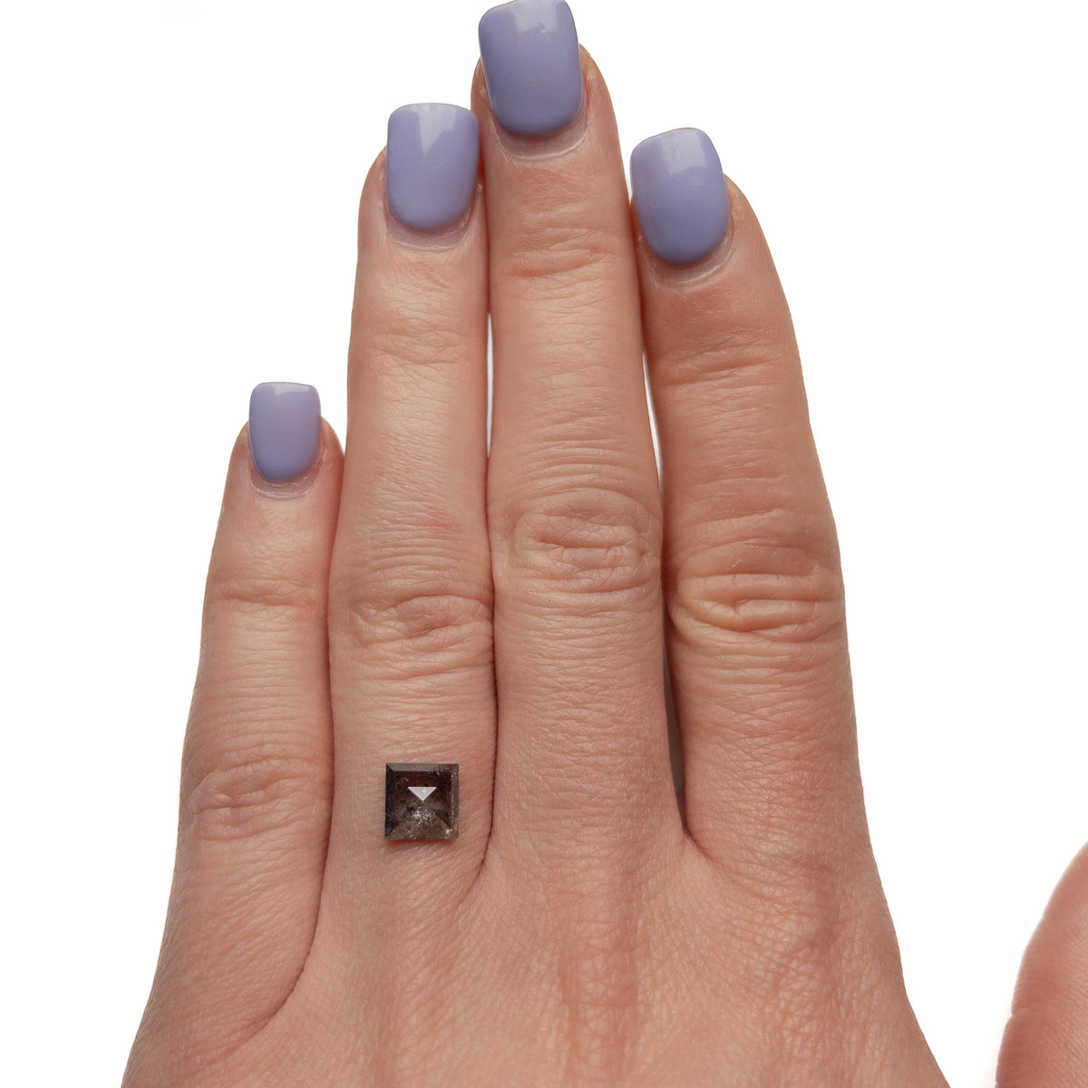 1.30 Carat Salt and Pepper Rose Cut Princess Diamond