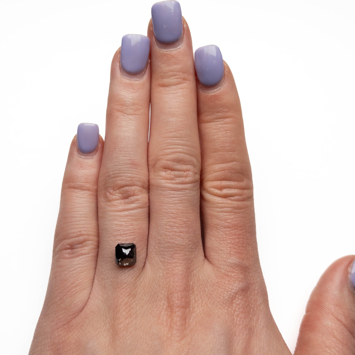 1.90 Carat Black Double Cut Asscher Diamond