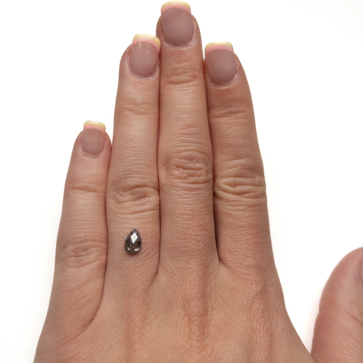 .80 Carat Salt and Pepper Rose Cut Pear Diamond