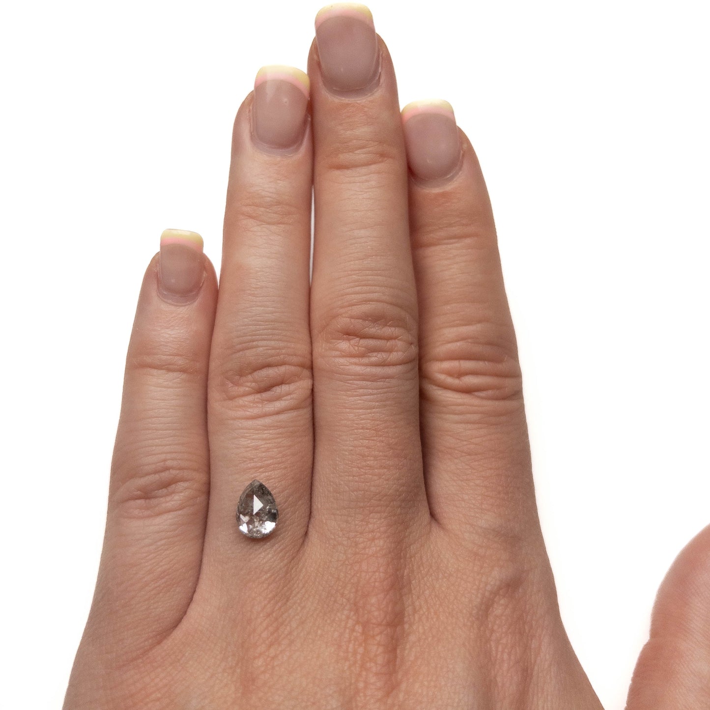 1.54 Carat Canadian Salt and Pepper Double Cut Pear Diamond