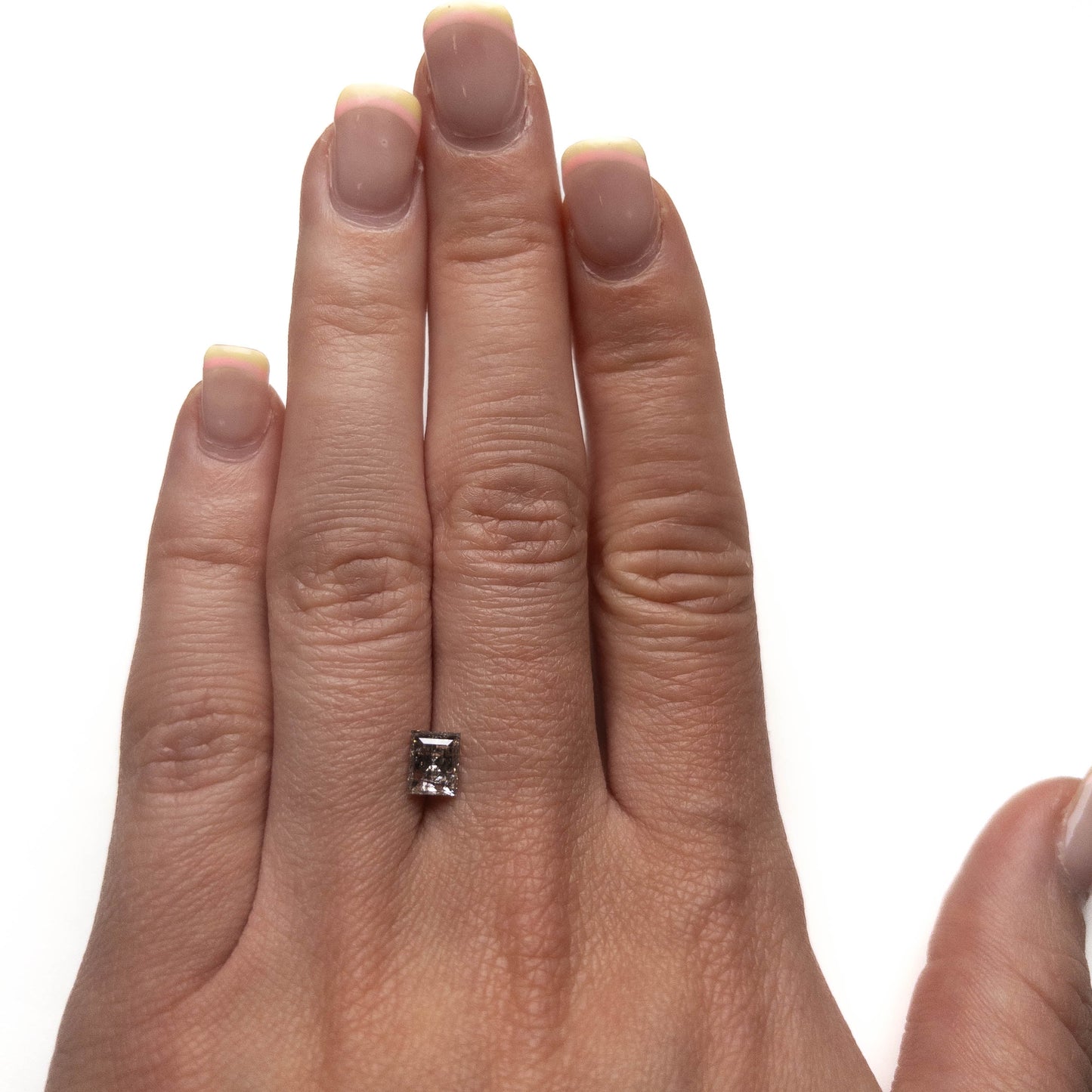 1.04 CARAT CANADIAN SALT AND PEPPER BRILLIANT CUT PRINCESS DIAMOND
