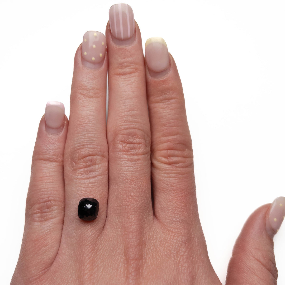2.90 Carat Black Double Cut Cushion Diamond