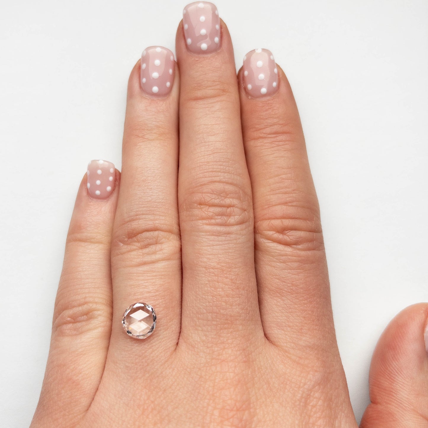 1.17 Carat Clear Rose Cut Round Diamond