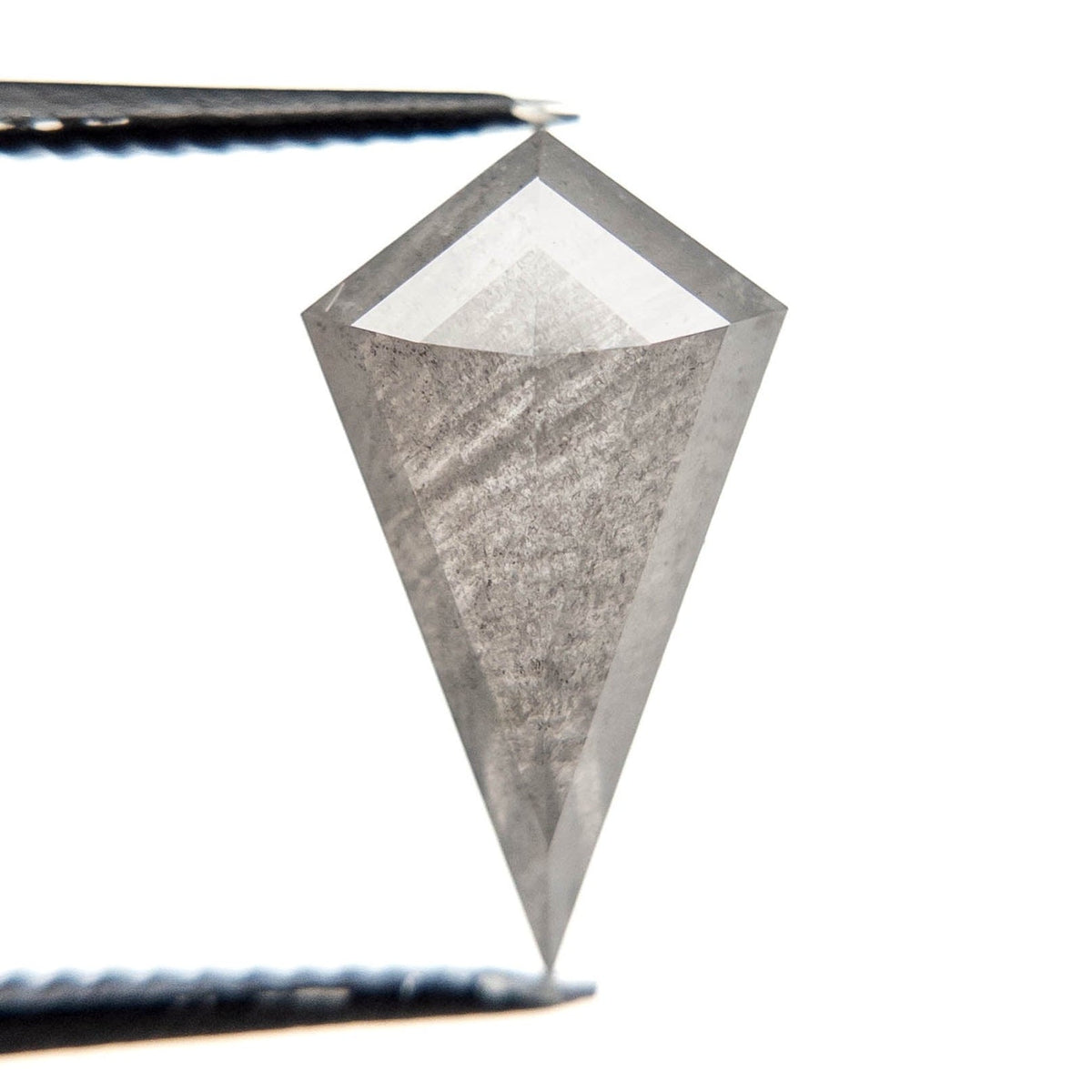 3.14 Carat Salt and Pepper Rose Cut Kite Diamond