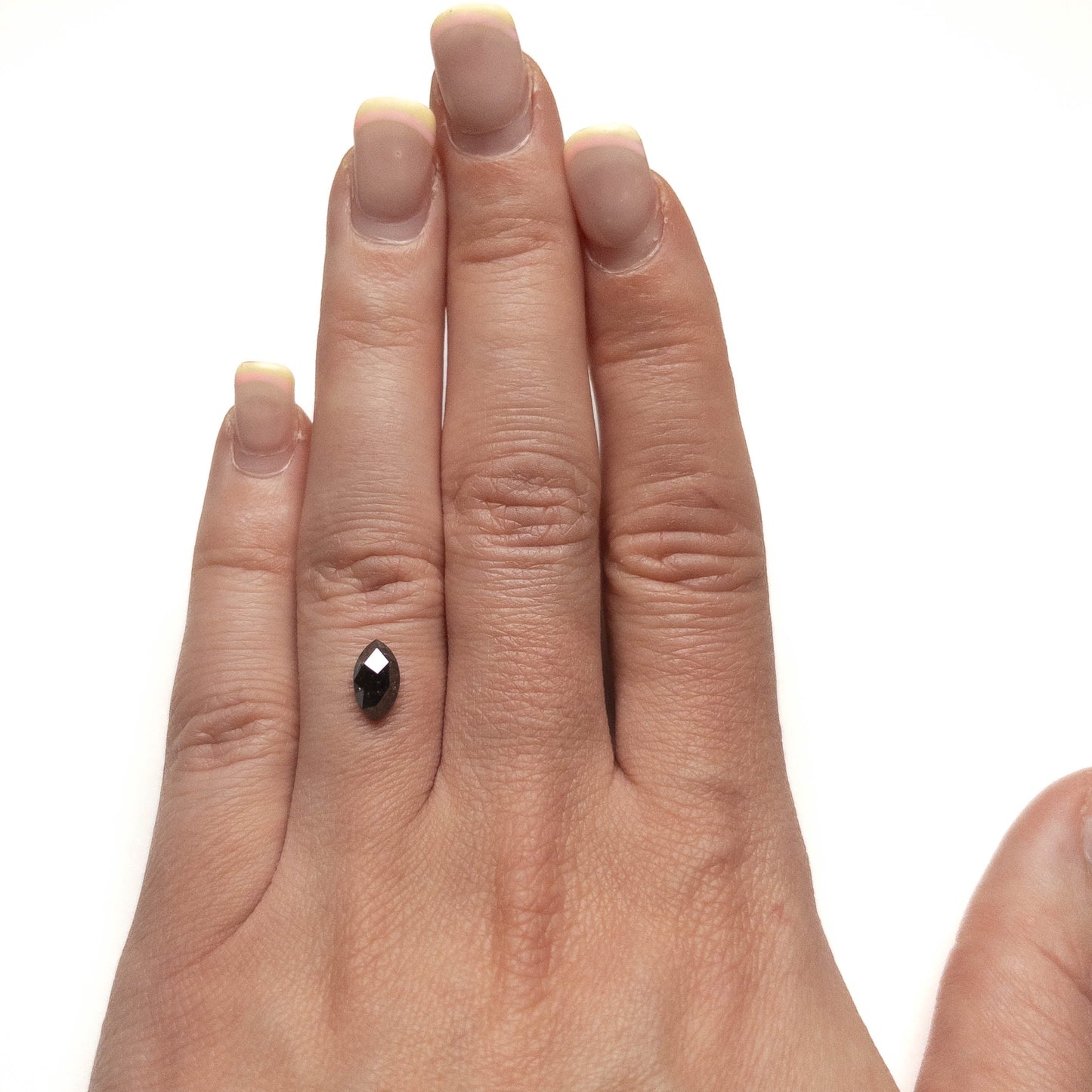 1.21 Carat Black Rose Cut Marquise Diamond