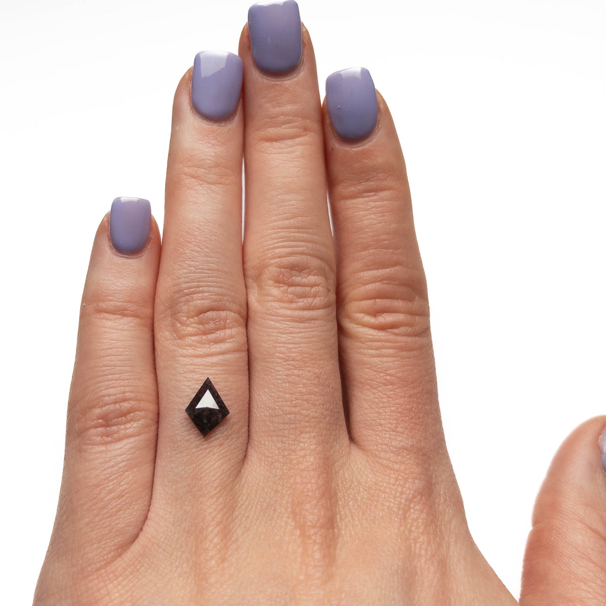 1.09 Carat Black Rose Cut Kite Diamond