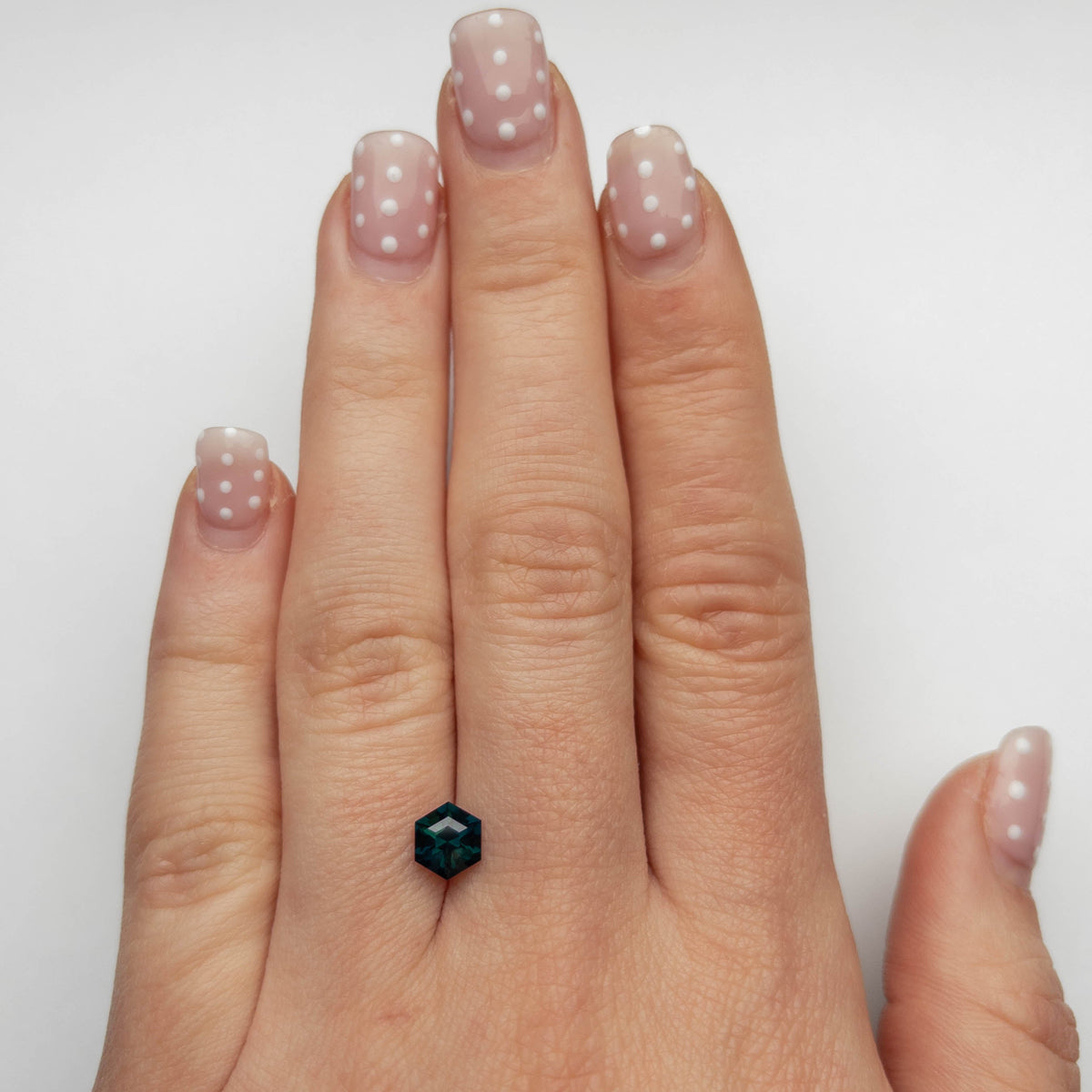 1.26 Carat Teal Blue Step Cut Hexagon Australian Sapphire