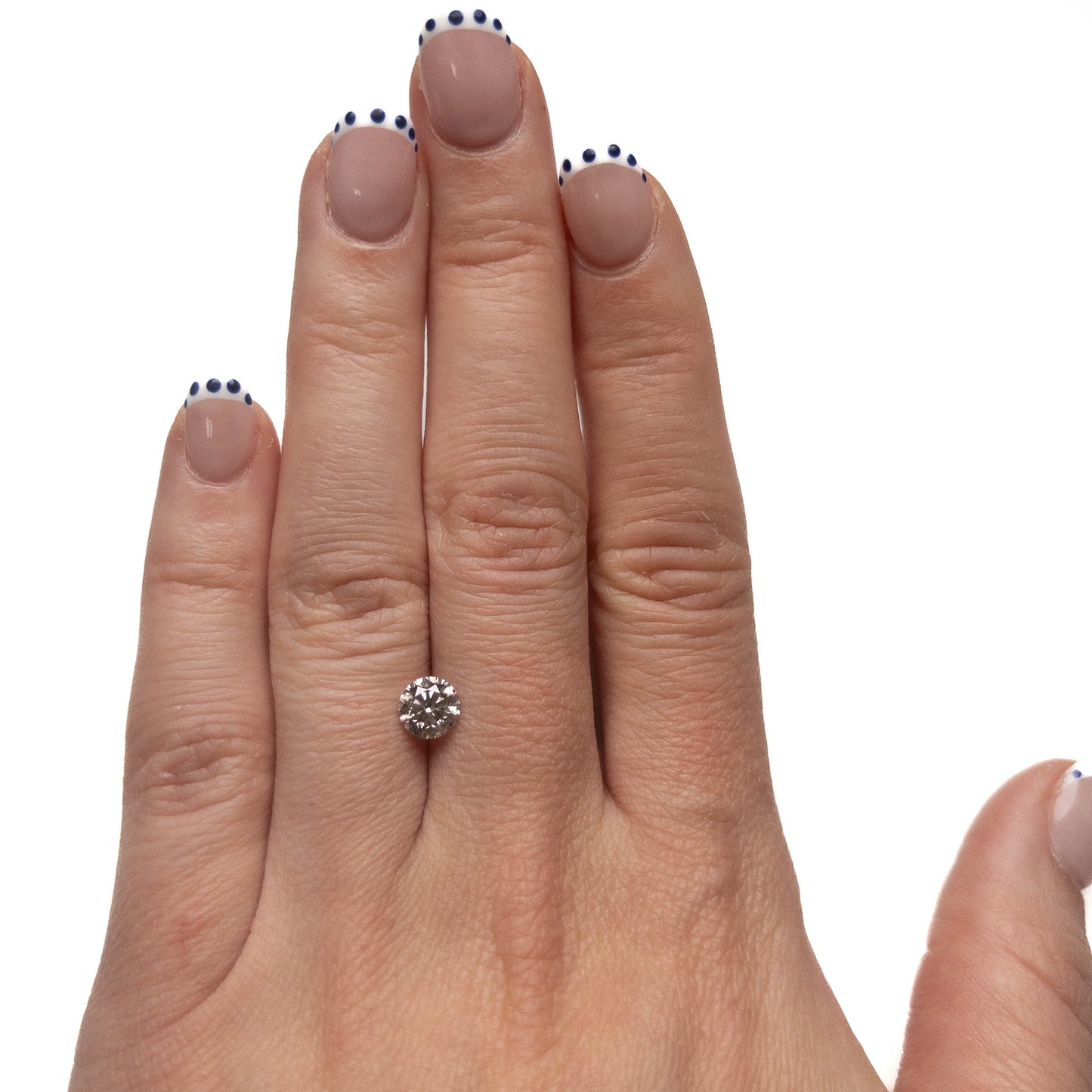 1.03 Carat Salt and Pepper Brilliant Cut Round Diamond