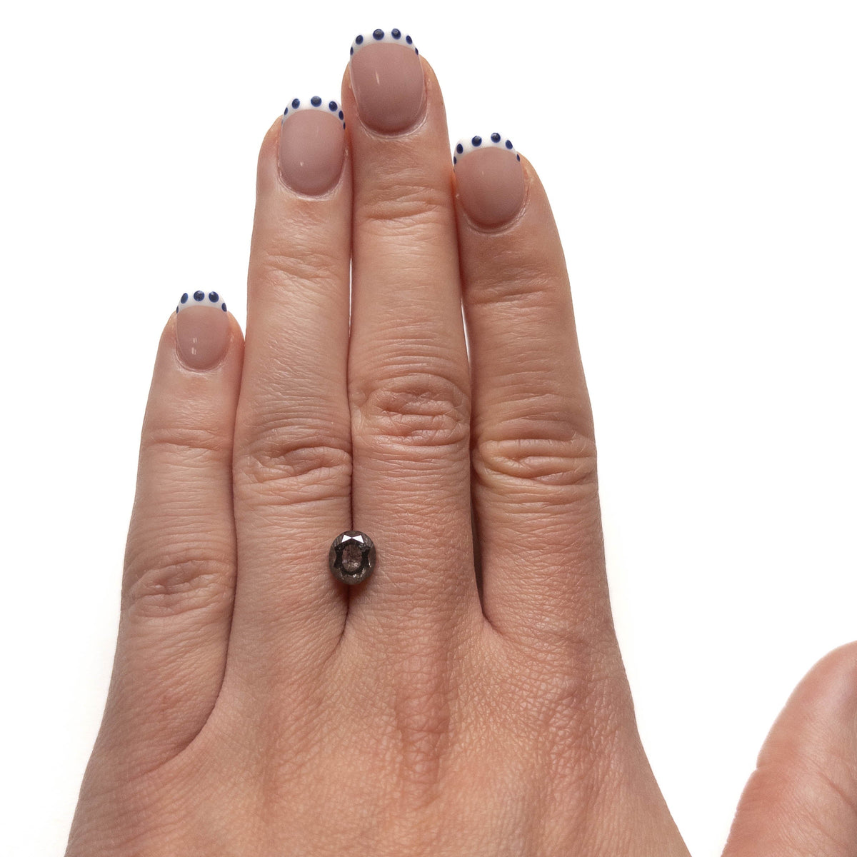 1.94 Carat Salt and Pepper Double Cut Oval Diamond