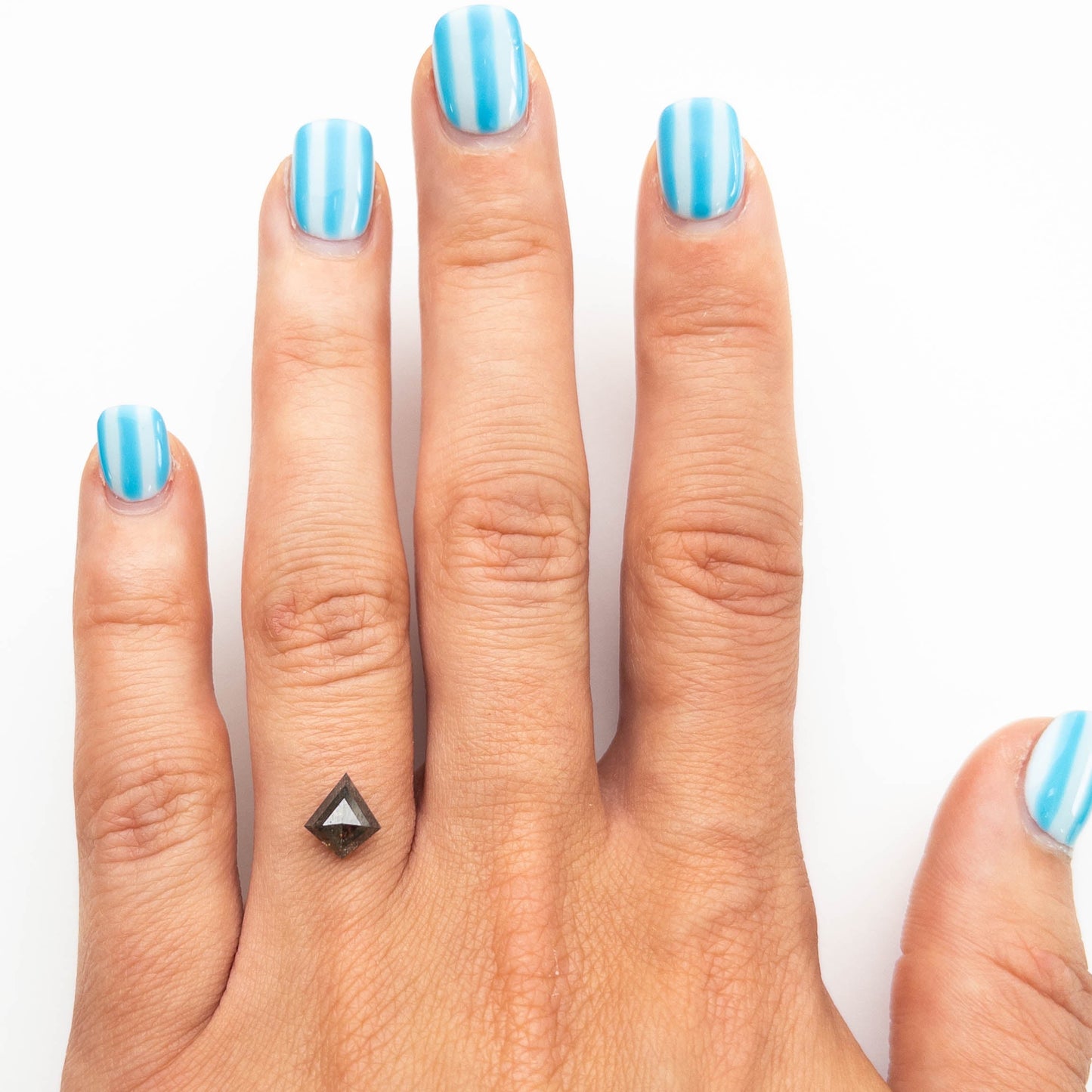 1.21 Carat Black Rose Cut Kite Diamond