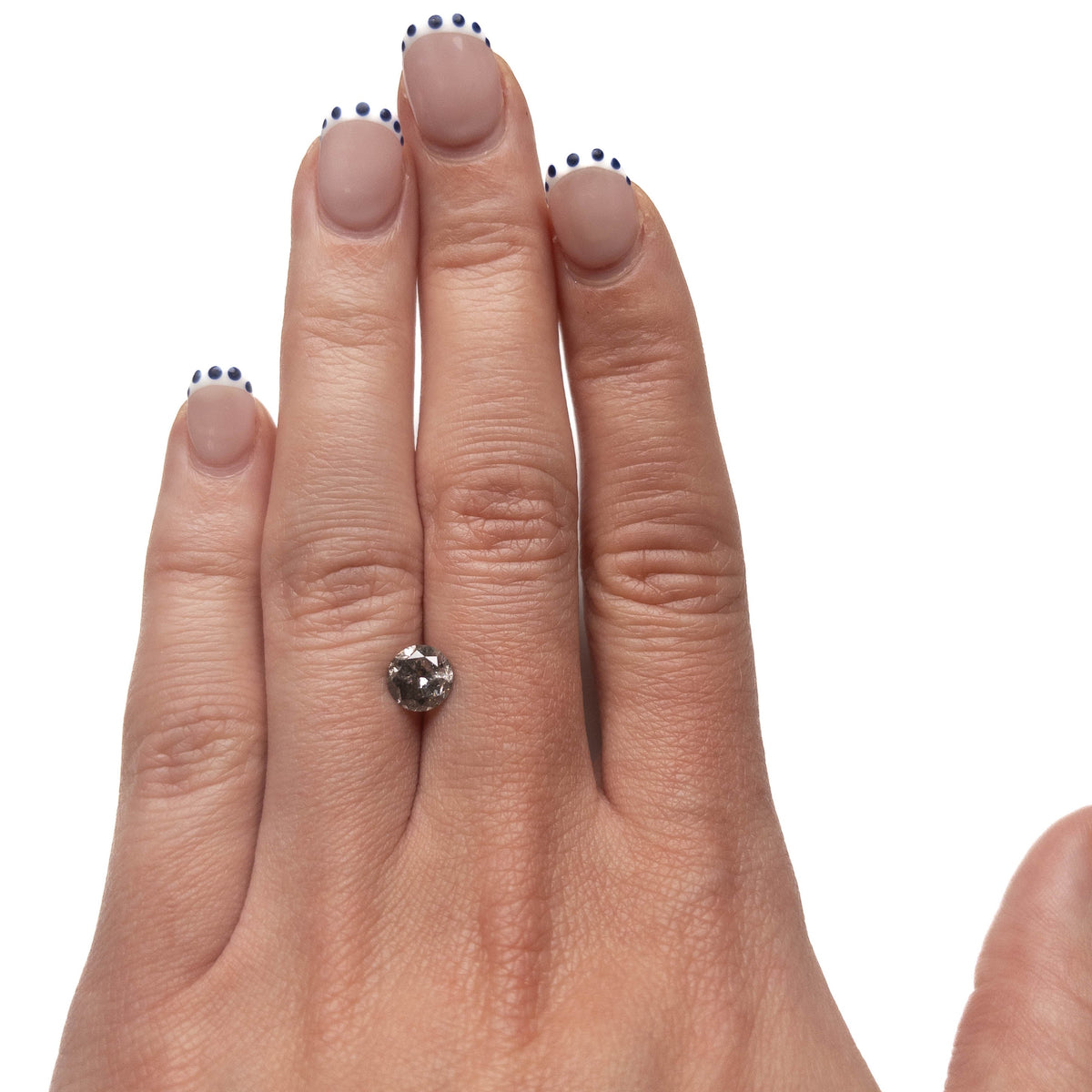 1.40 Carat Salt and Pepper Brilliant Cut Round Diamond
