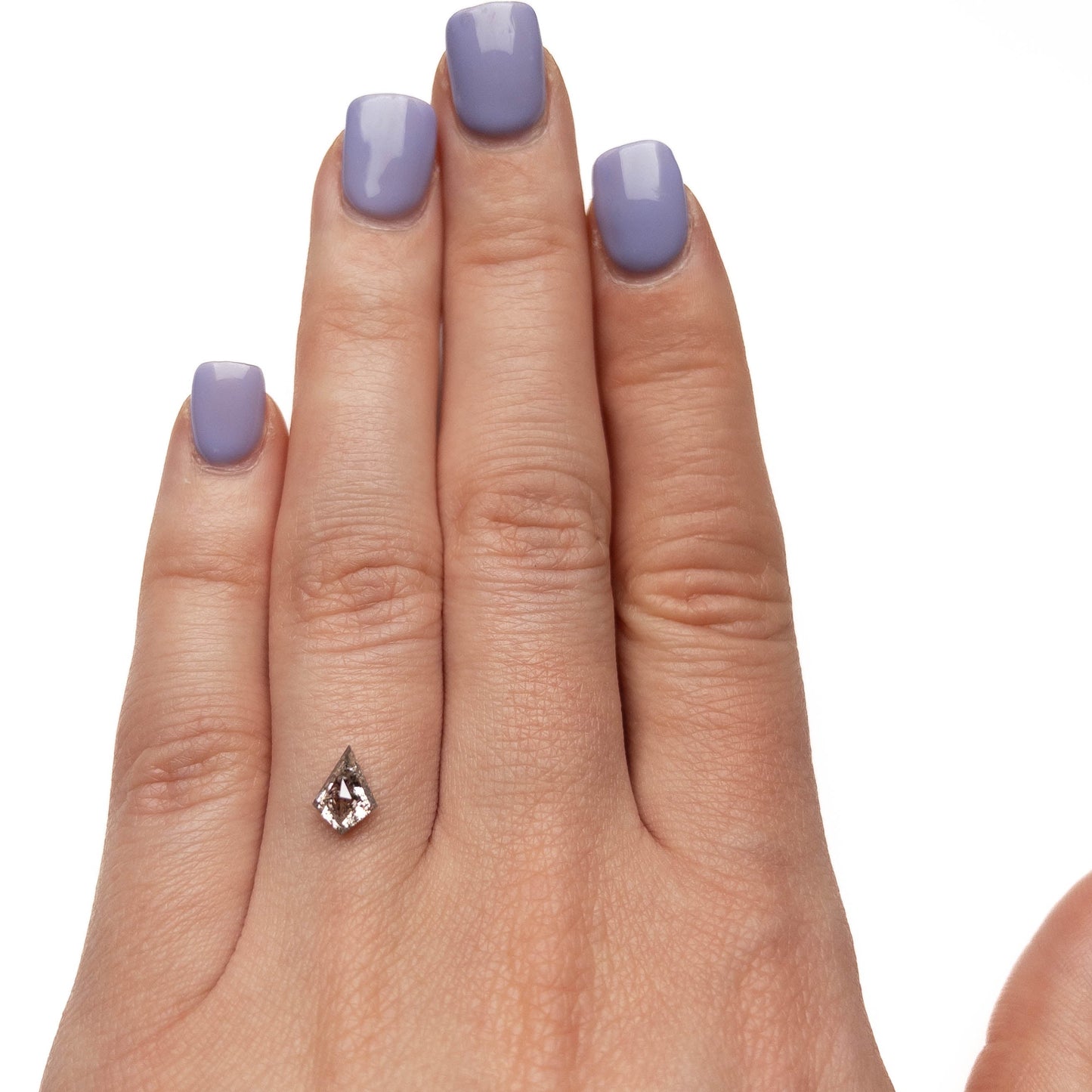 .94 Carat Canadian Salt and Pepper Rose Cut Kite Diamond