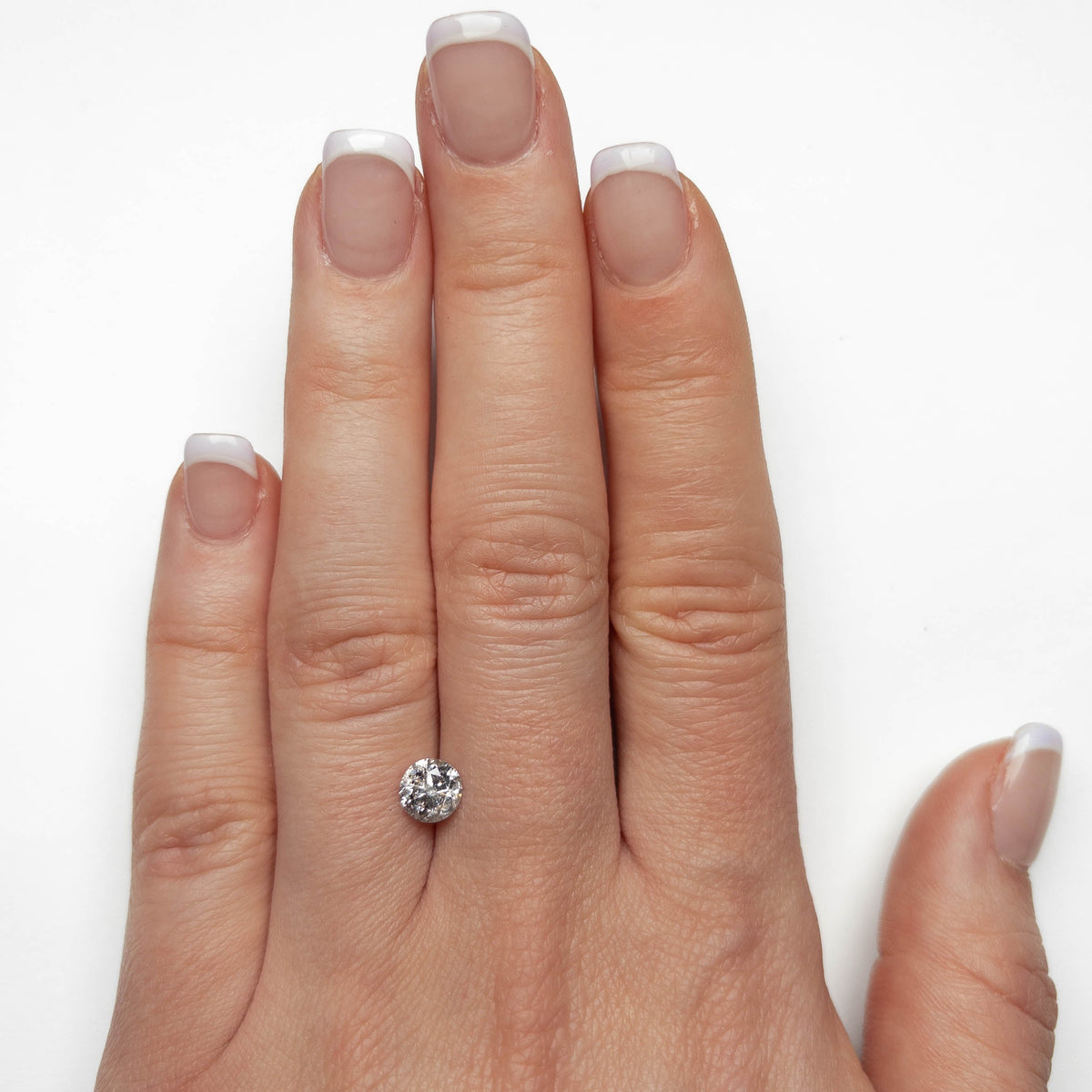 1.01 Carat Salt and Pepper Brilliant Cut Round Diamond