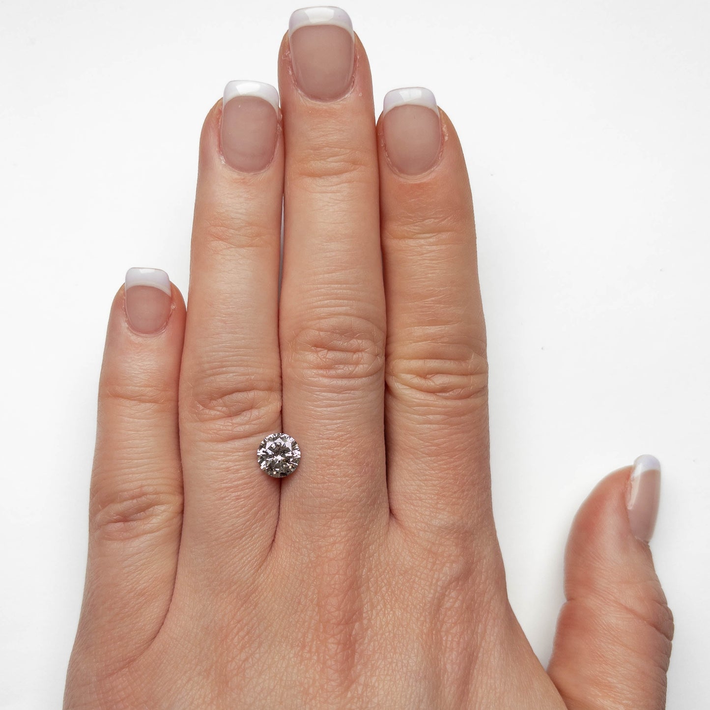 1.51 Carat Salt and Pepper Brilliant Cut Round Diamond