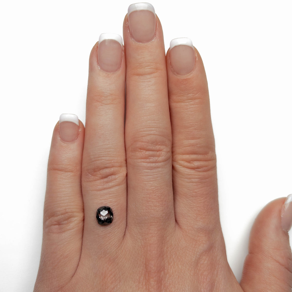 1.16 Carat Black Rose Cut Cushion Diamond