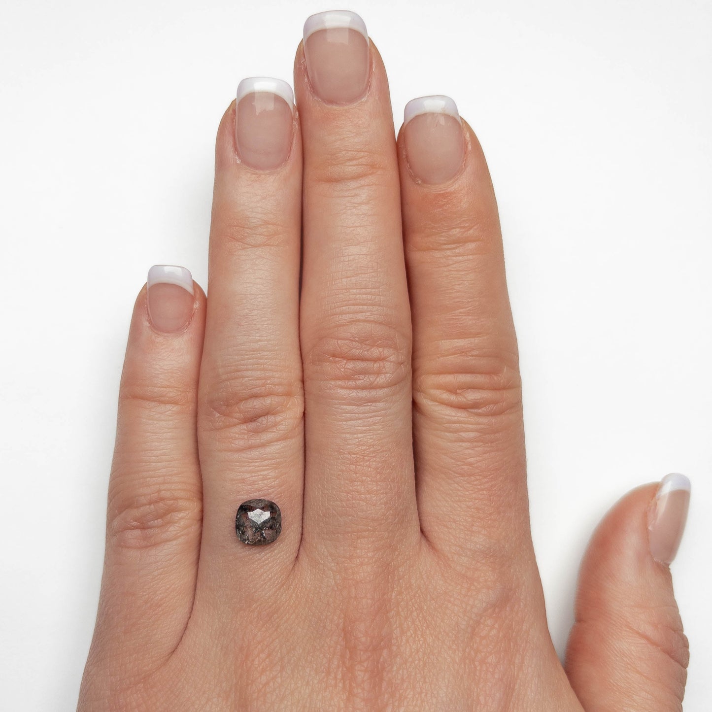 1.22 Carat Black Rose Cut Cushion Diamond
