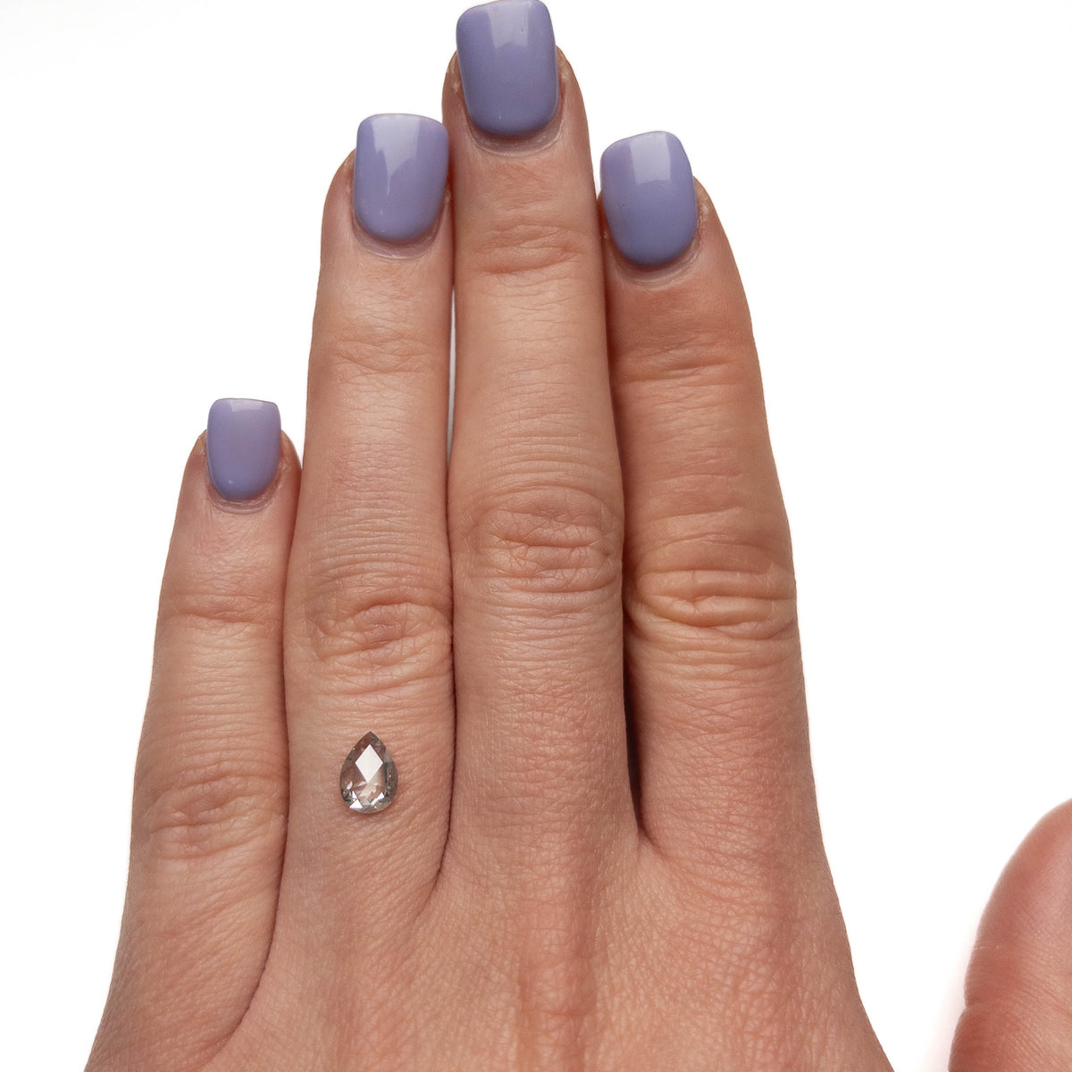 .70 Carat Icy White Rose Cut Pear Diamond
