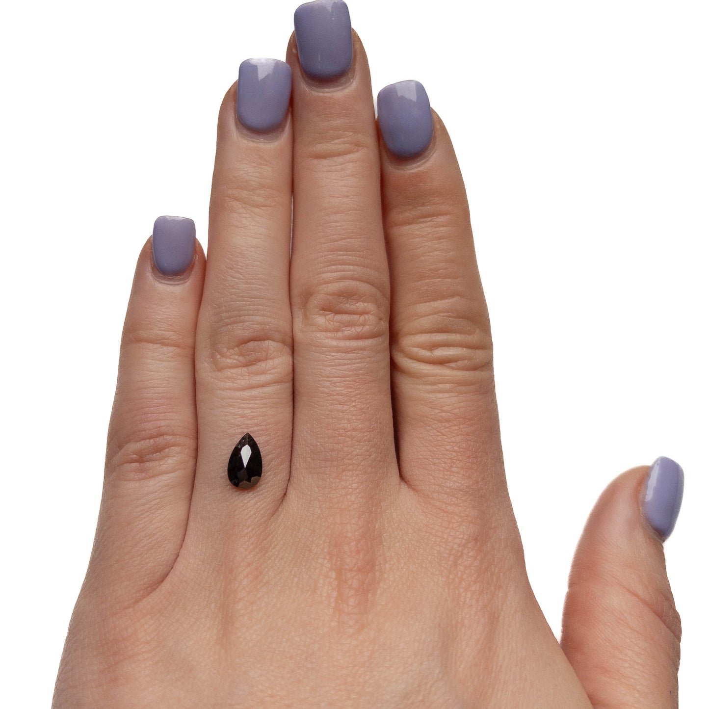 .99 Carat Black Rose Cut Pear Diamond