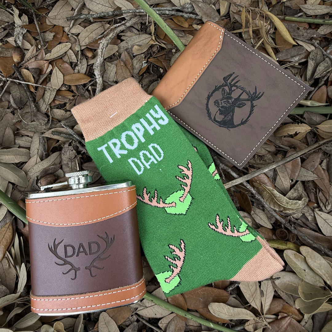 Engraved Leather Flask