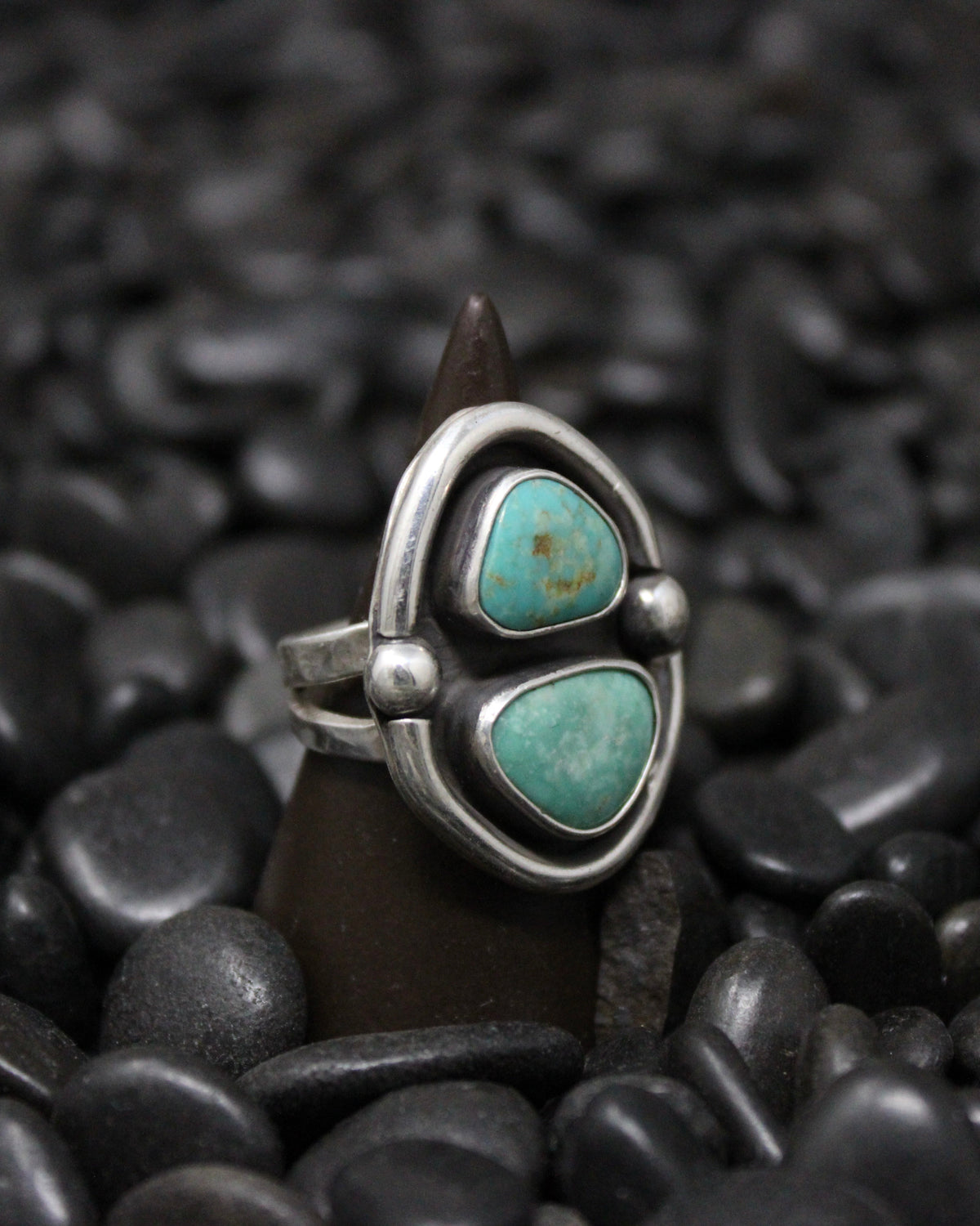 Double Turquoise Ring size 7