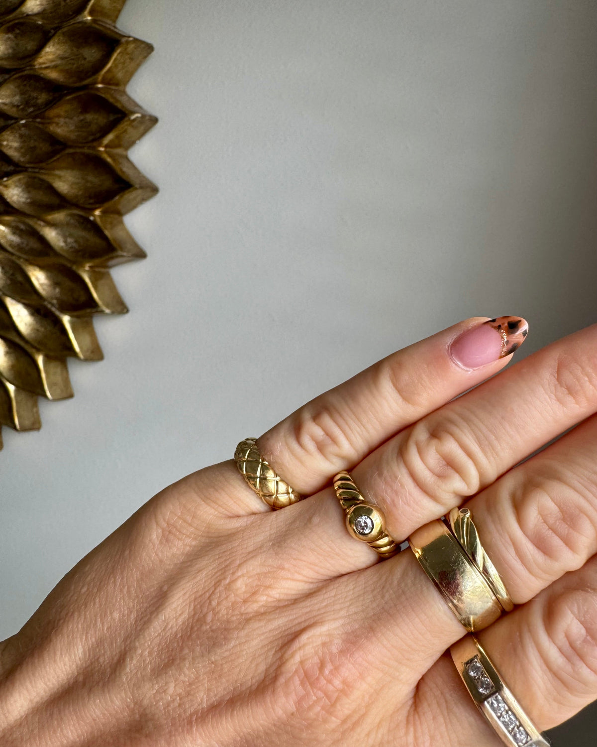 Estate 18k Tiffany & Co. Quilted Ring