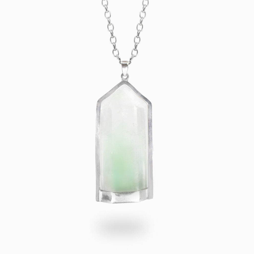 Celadonite Phantom Quartz Necklace