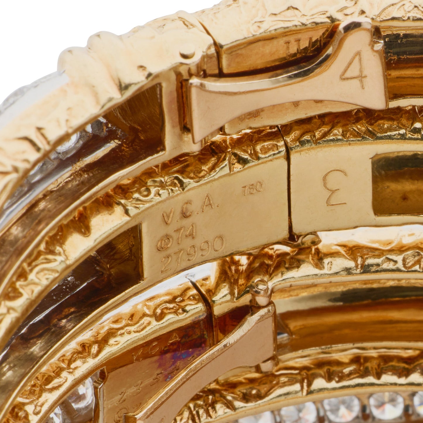 Van Cleef & Arpels Set of Four Diamond Bangle Bracelets